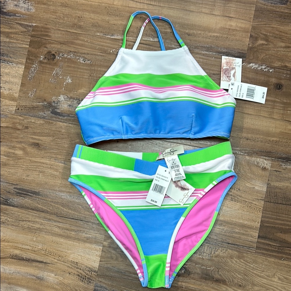 Jessica Simpson On the Horizon 2 piece bikini set Size medium
